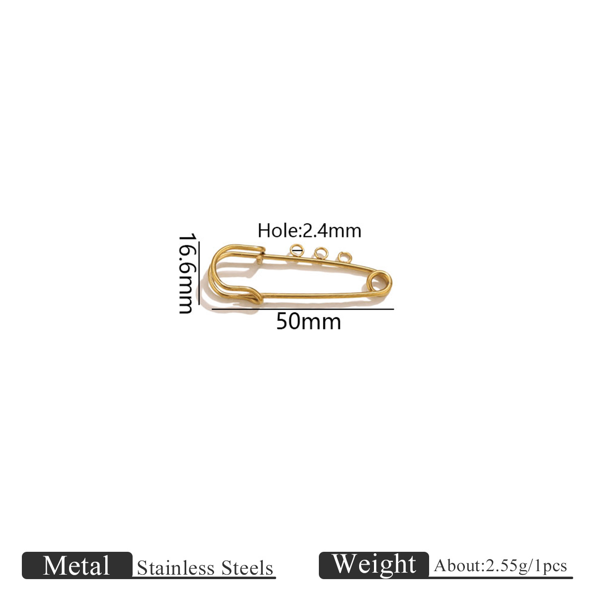 Welding pin 50cm gold