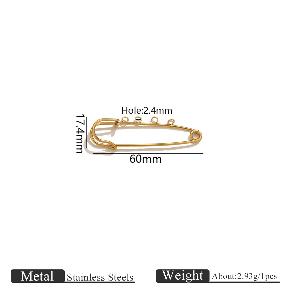 Welding pin 60cm gold