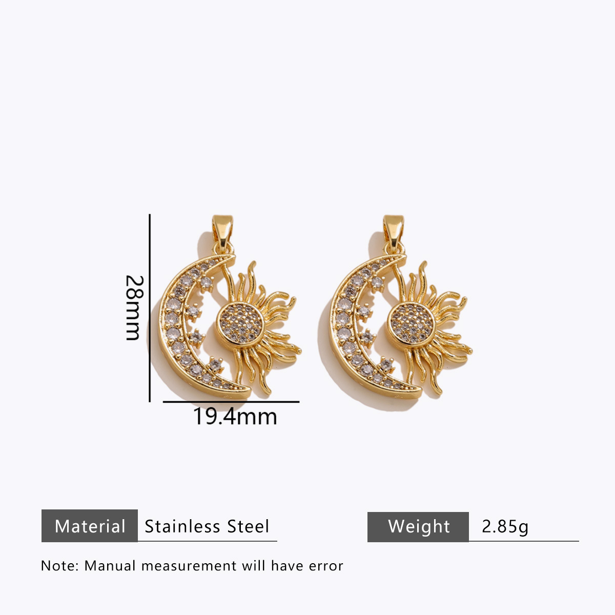 Gold diamond fan shape