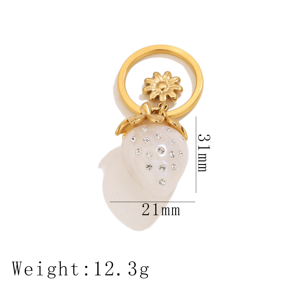 Single strawberry - white