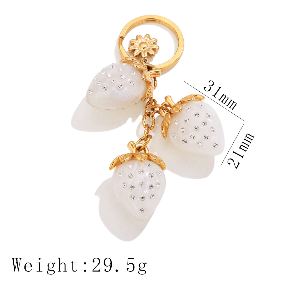 Three strawberries - white