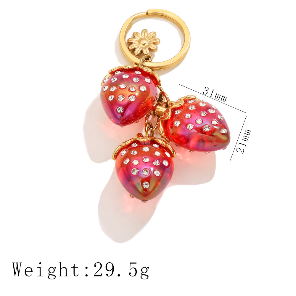 Three strawberries - red