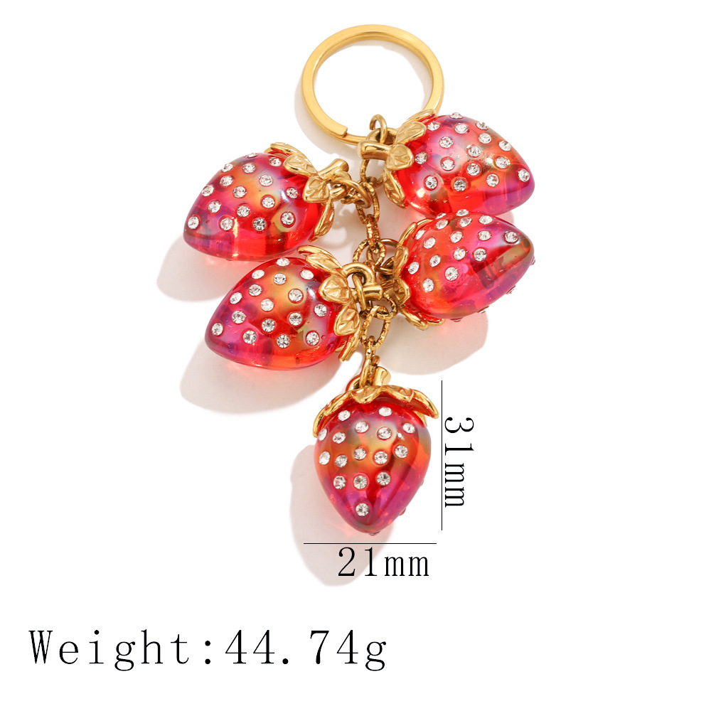 Five strawberries - red