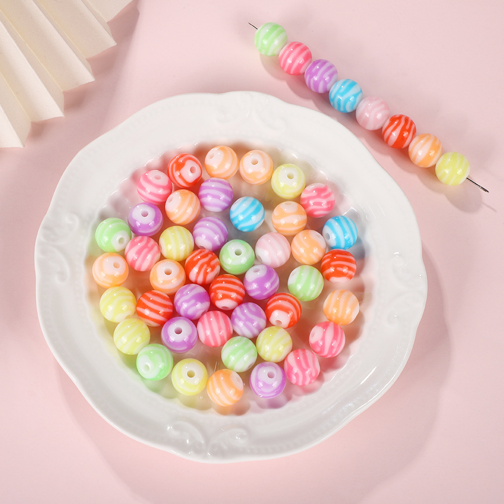 14mm striped beads