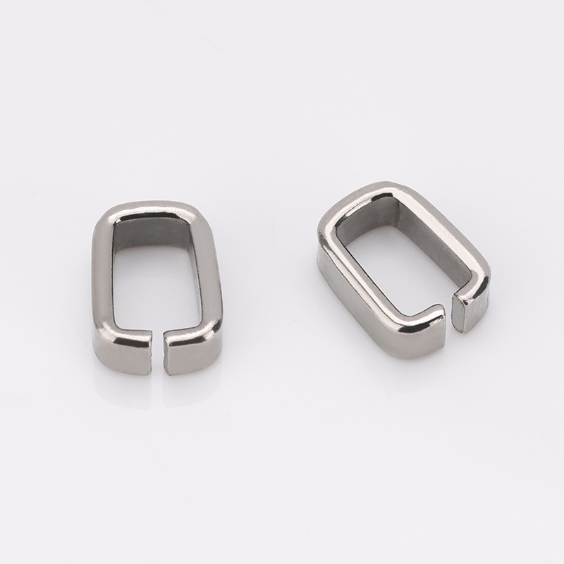 Stainless steel/square smooth melon buckle/steel color/3*8.3mm