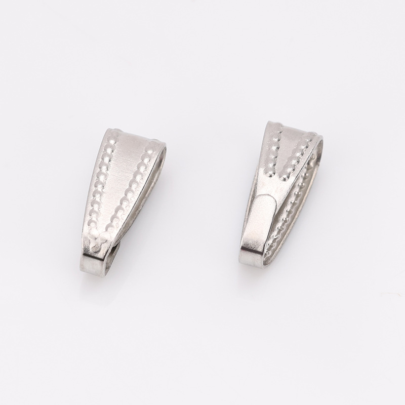 Stainless steel/pattern closed melon buckle/steel color/4*11mm