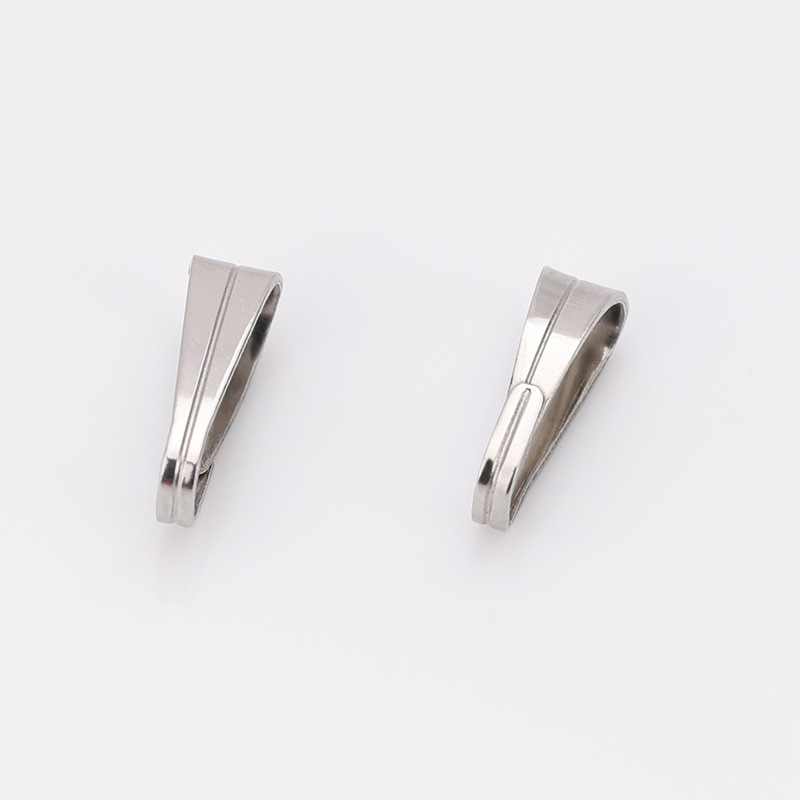 Stainless steel/striped closed melon buckle/steel color/2.5*7mm