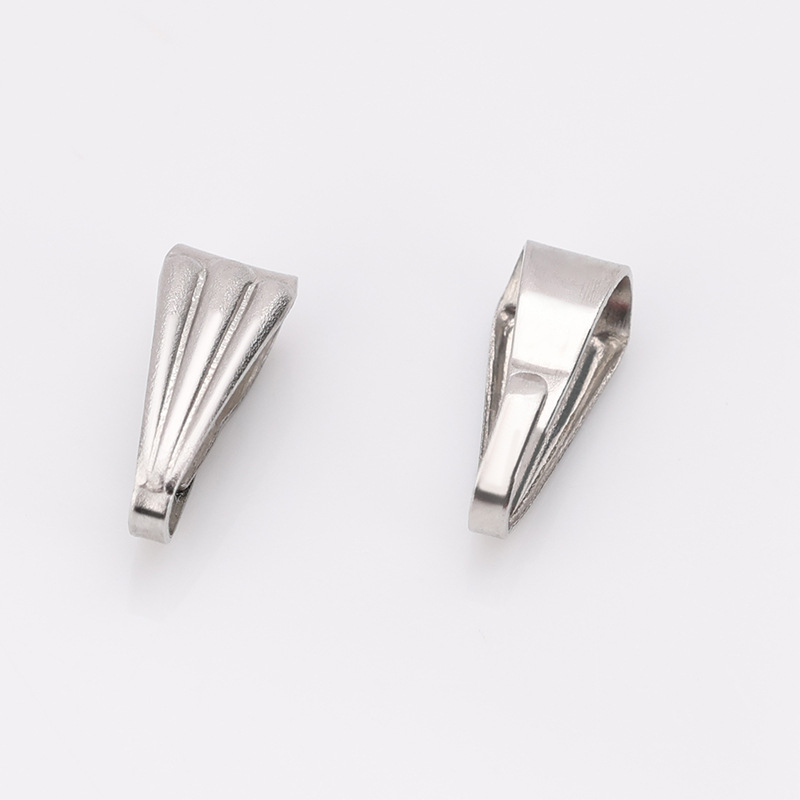 Stainless steel/striped closed melon buckle/steel color/3.6*8.7mm