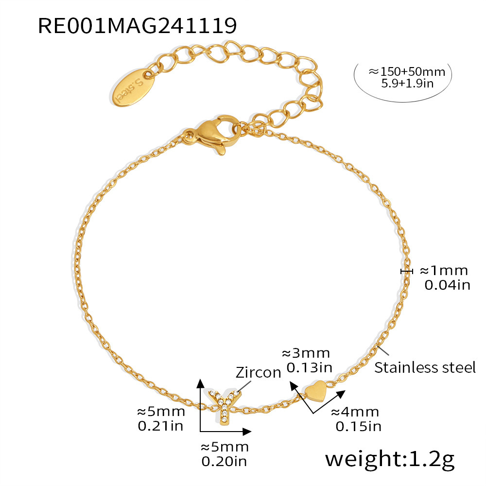 RE001-Gold-Y Bracelet