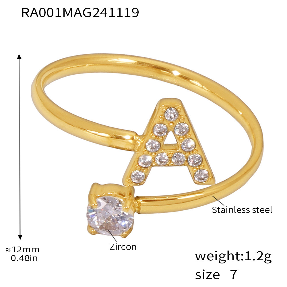 RA001-Gold-A Ring-free size Size 7