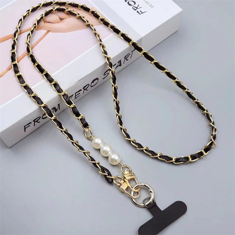 Black chain cross-body style [with black connecting piece round buckle]