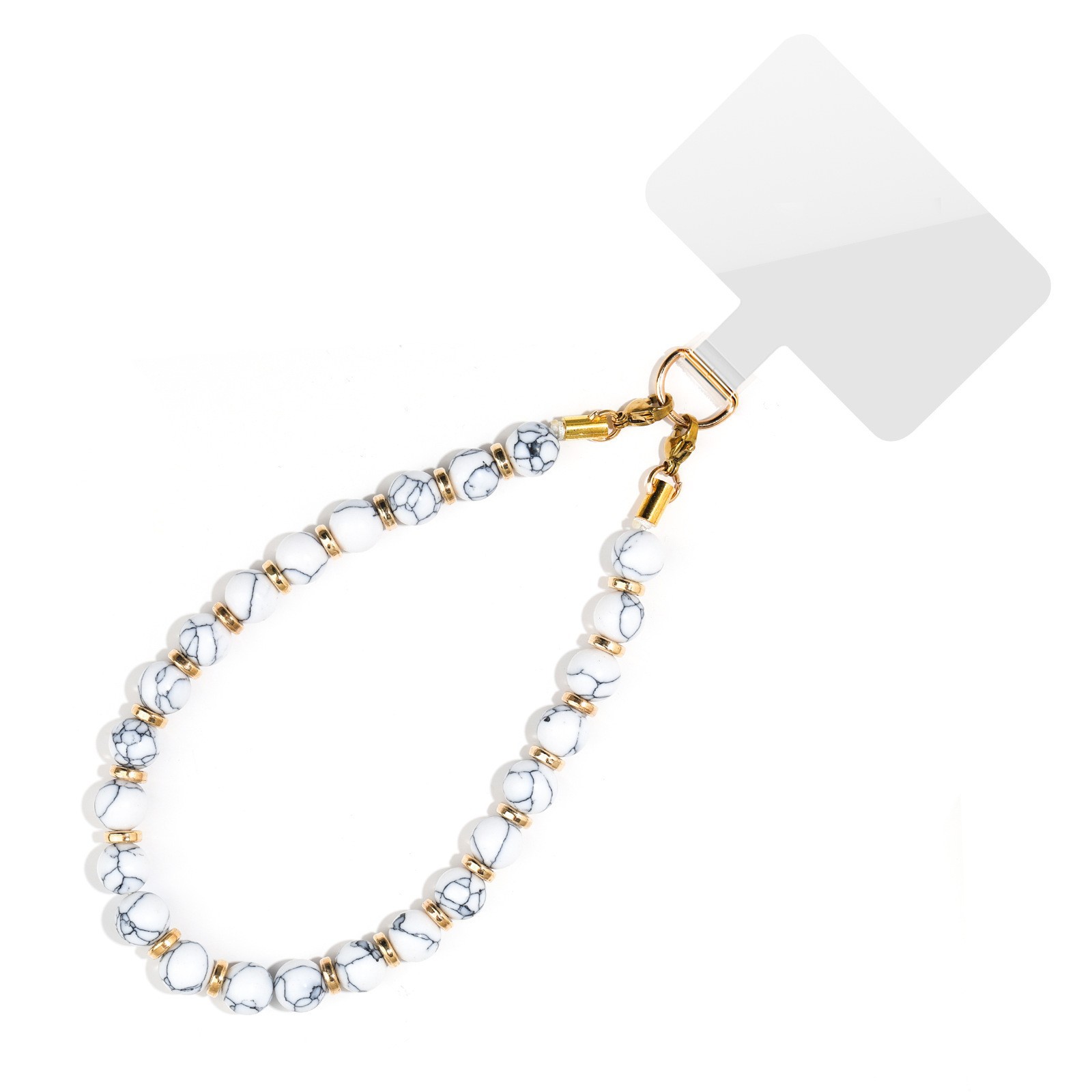 White turquoise mobile phone chain