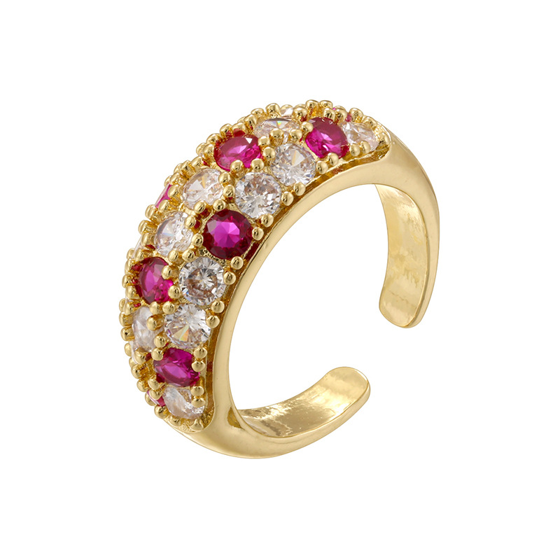 Gold rose diamond ring