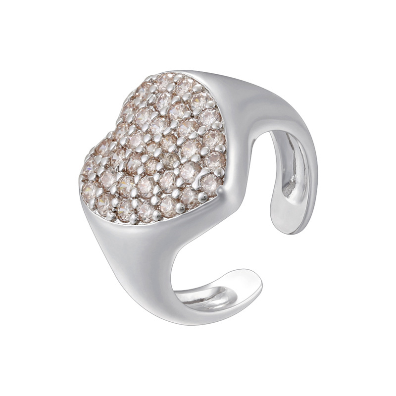 White gold champagne diamond