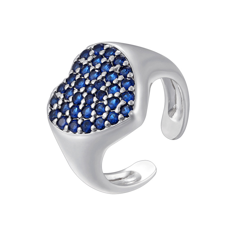 White gold blue diamond