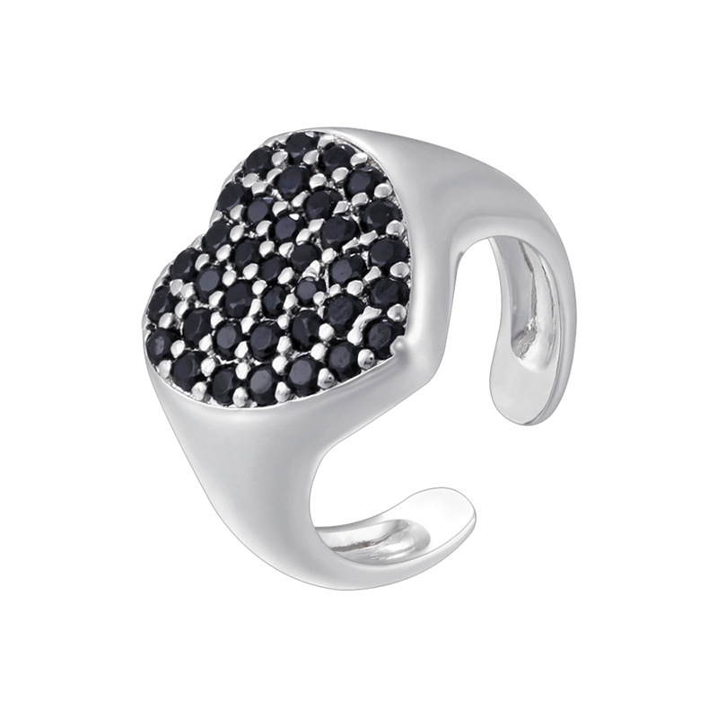 White gold black diamond