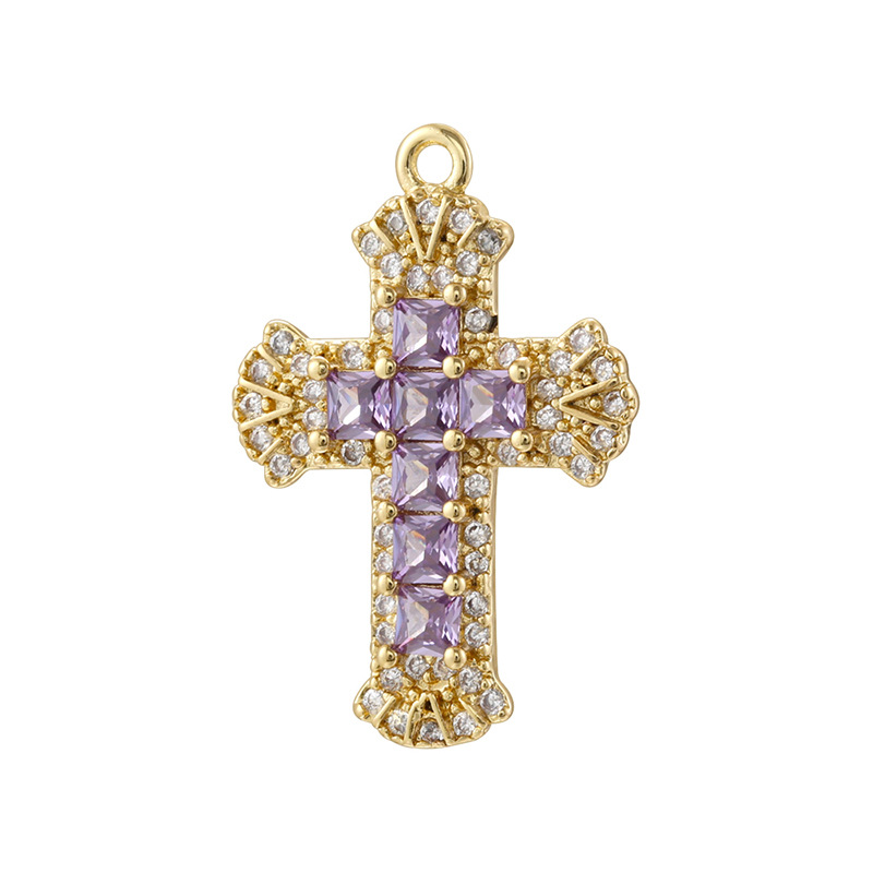 Golden purple diamond