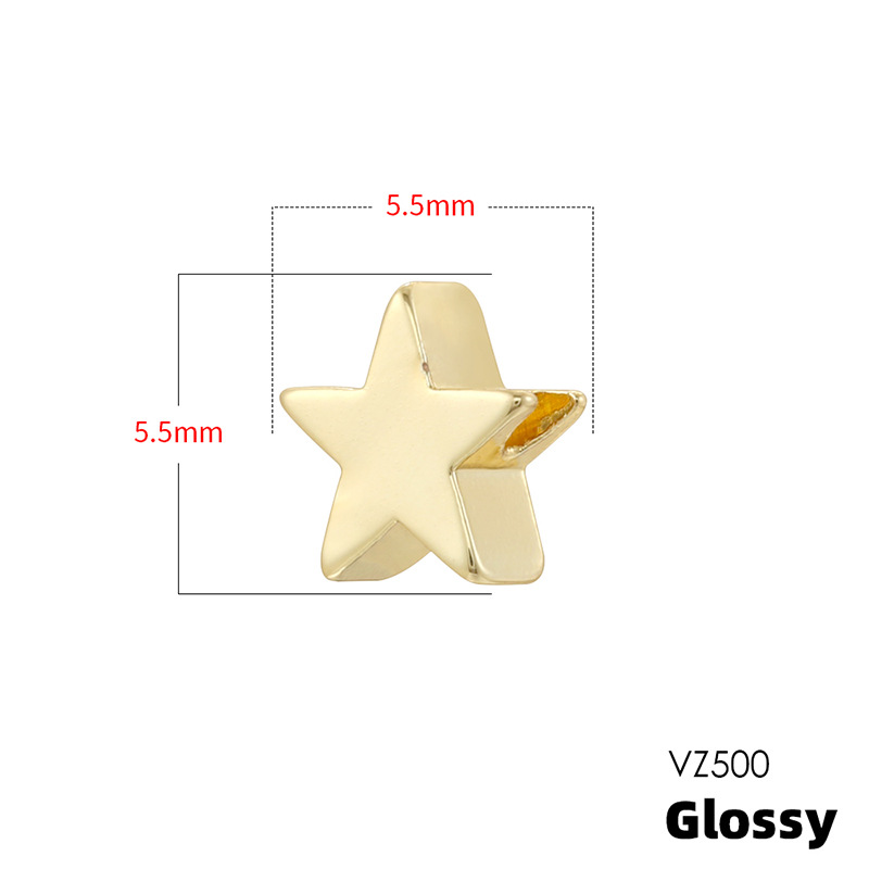 Vz500 gold 5.5mm five-pointed star