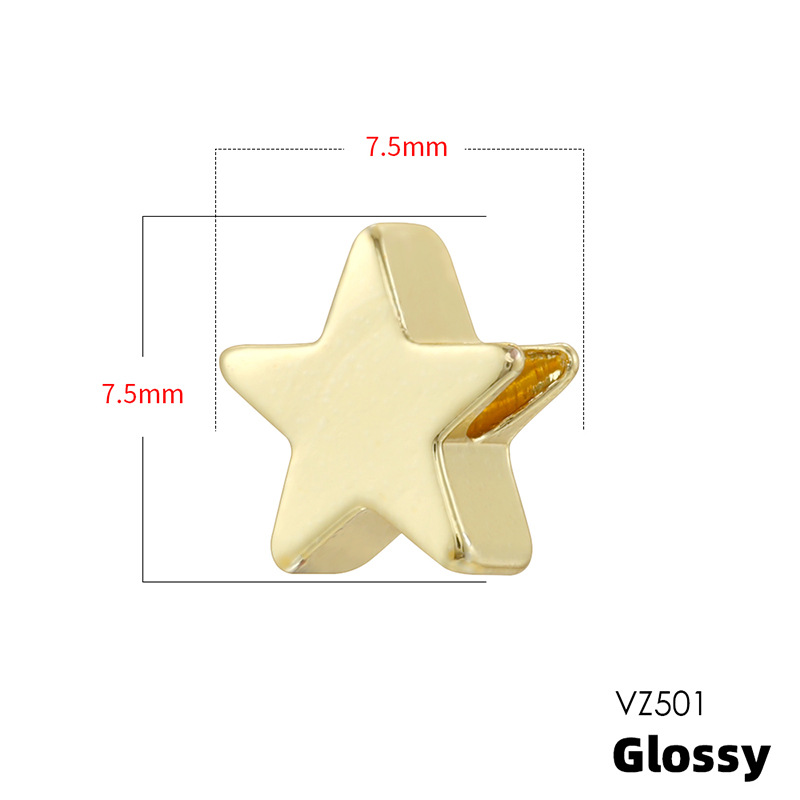 Vz501 gold 7.5mm five-pointed star