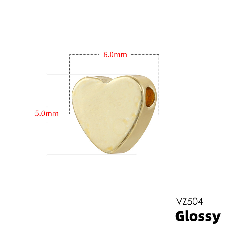 Vz504 gold 6mm heart