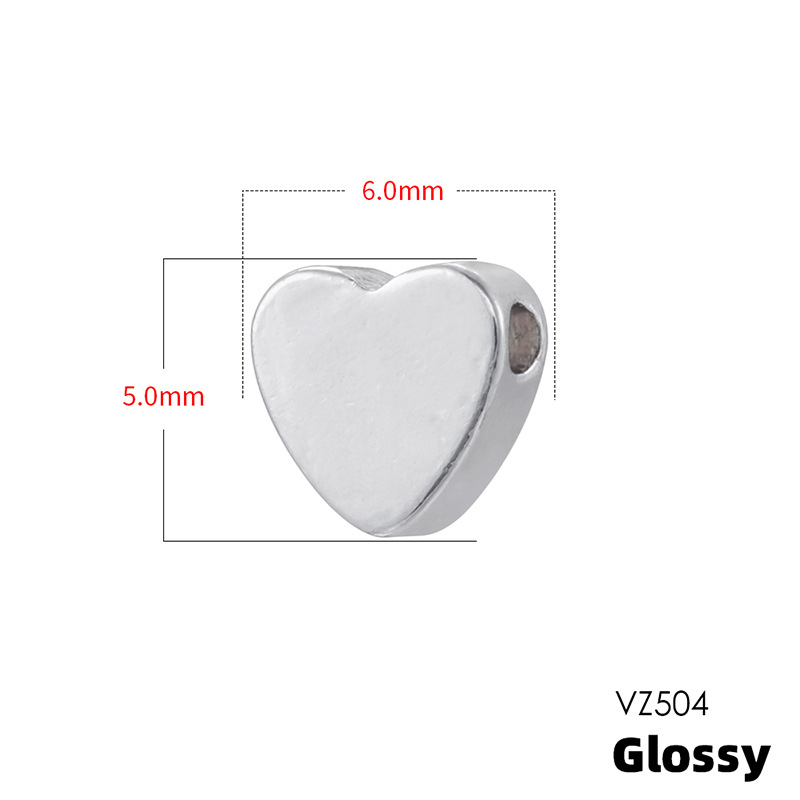 Vz504 white gold 6mm heart