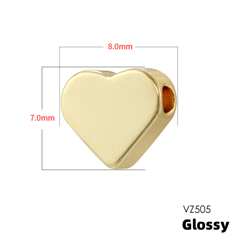 Vz505 gold 8mm heart