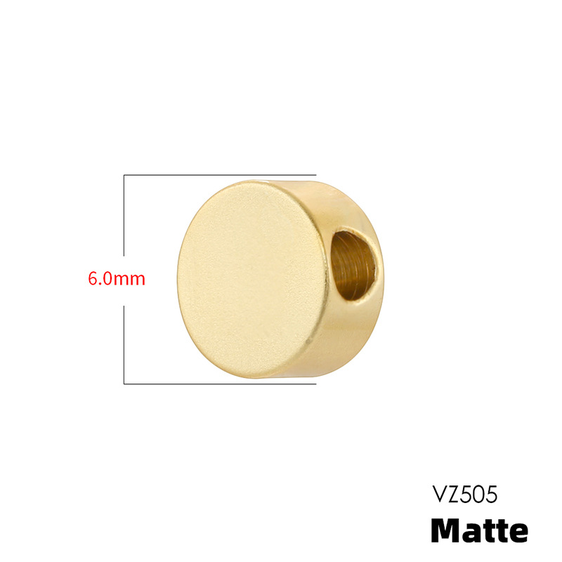 Vz506 gold 6mm frosted round