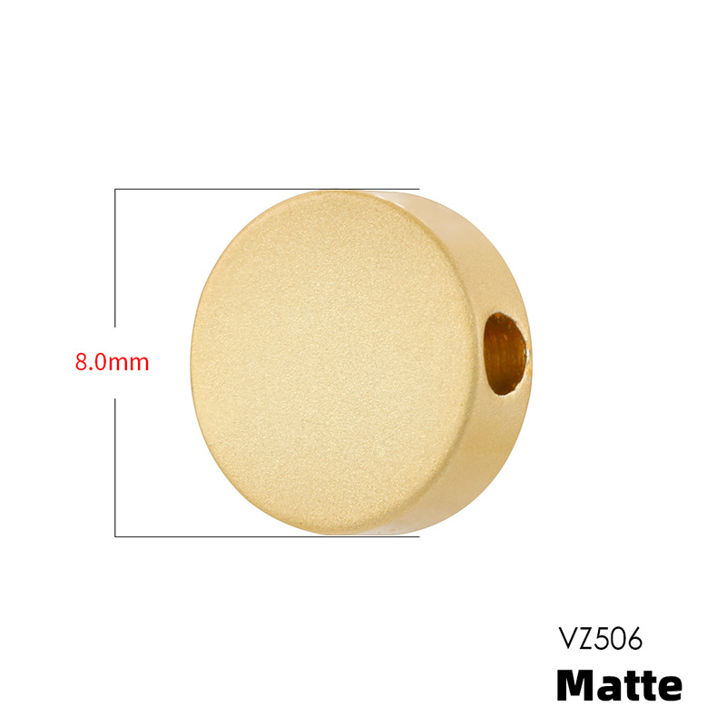 Vz507 gold 8mm frosted round