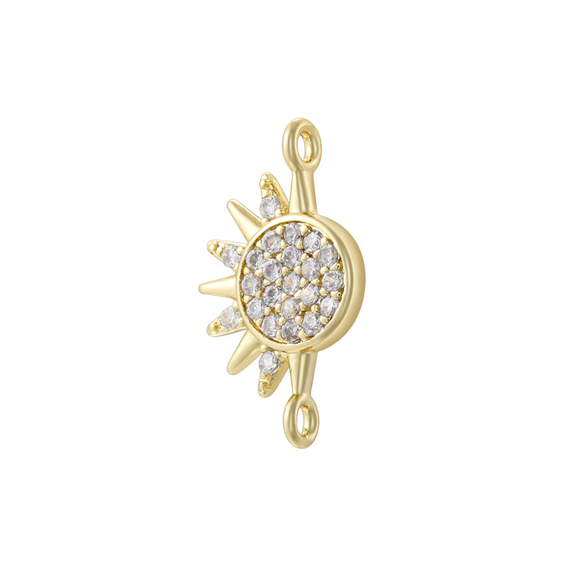 Vd2159 golden white diamond double hanging sun