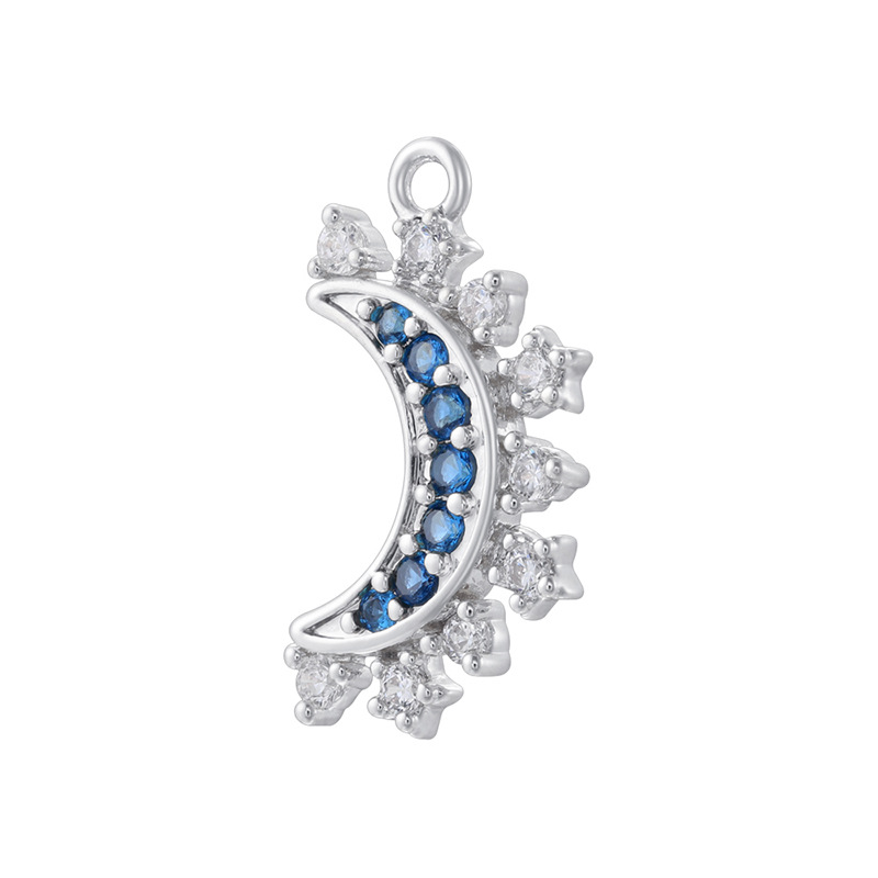 Vd2162 white gold blue diamond moon