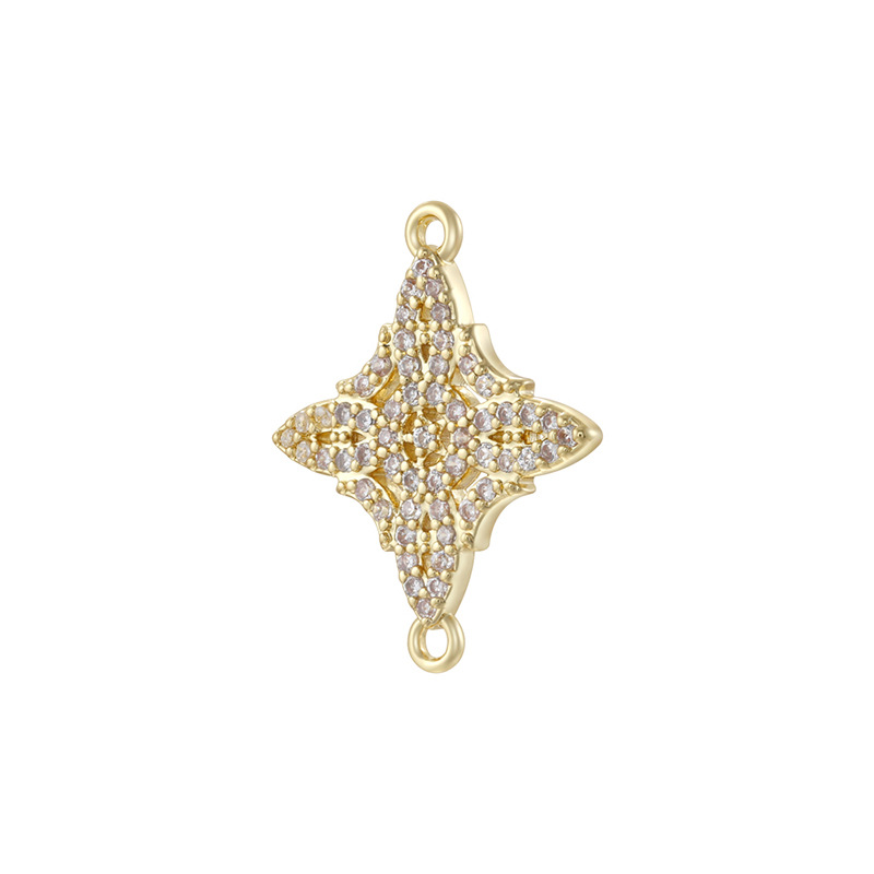 Vd2170 gold double hanging white diamond