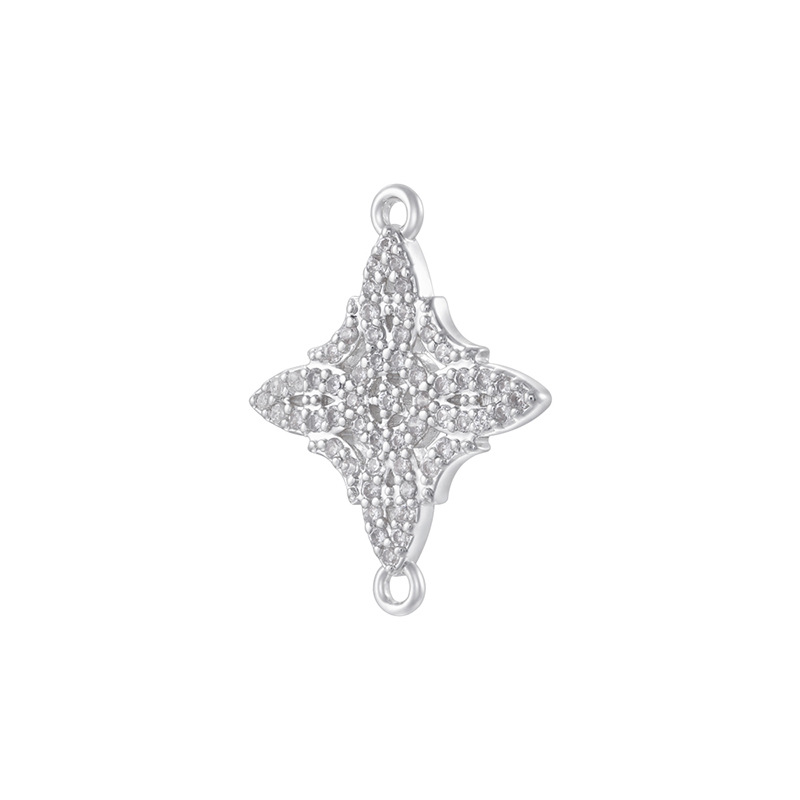 Vd2170 white gold double hanging white diamond
