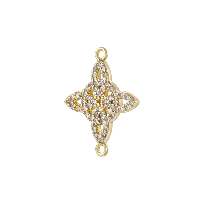 Vd2171 golden double hanging white diamond