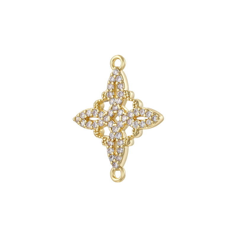 Vd2172 golden double hanging white diamond