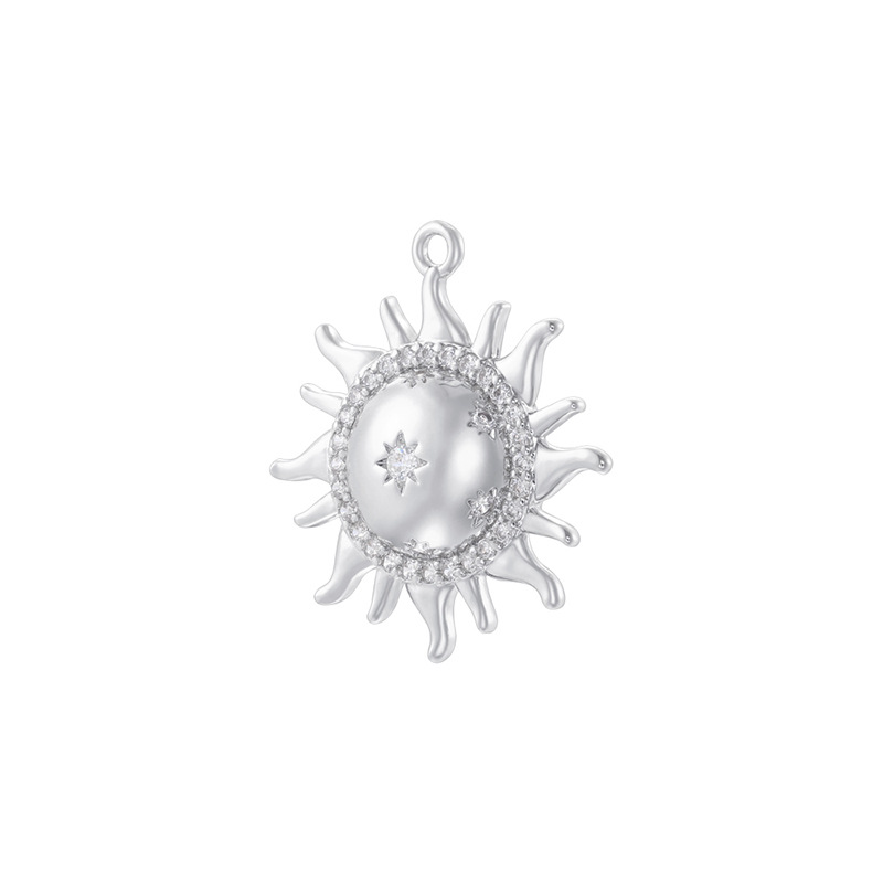 Vd2165 white gold white diamond star sunflower