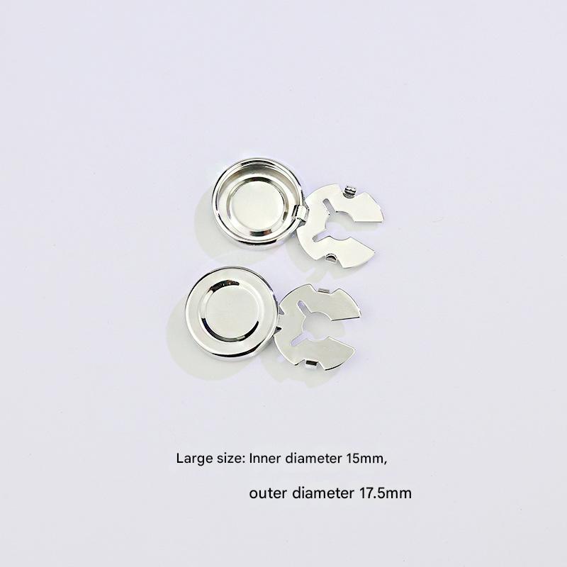 Large size 17.5mm silver (concave)