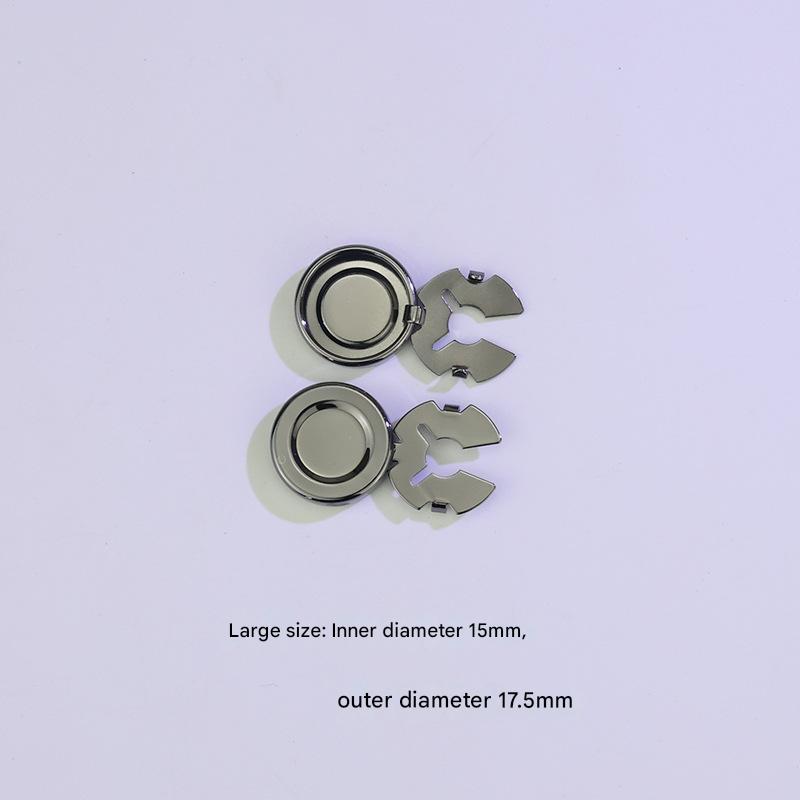 Large size 17.5mm gun black (concave surface)