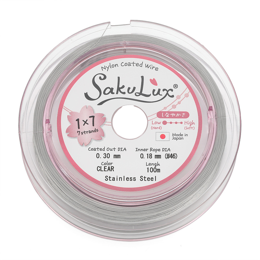 0.3mm steel wire--natural color (steel color) 100m / roll