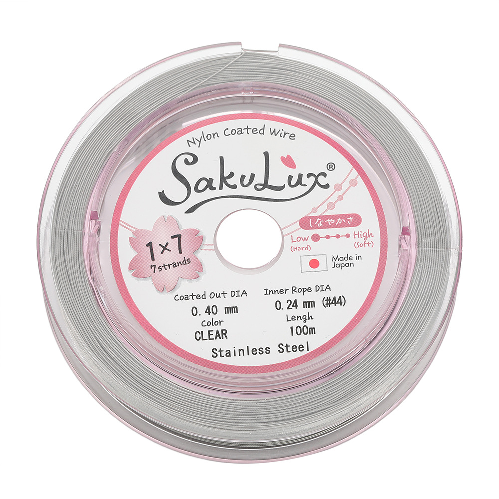 0.4mm steel wire--natural color (steel color) 100m / roll