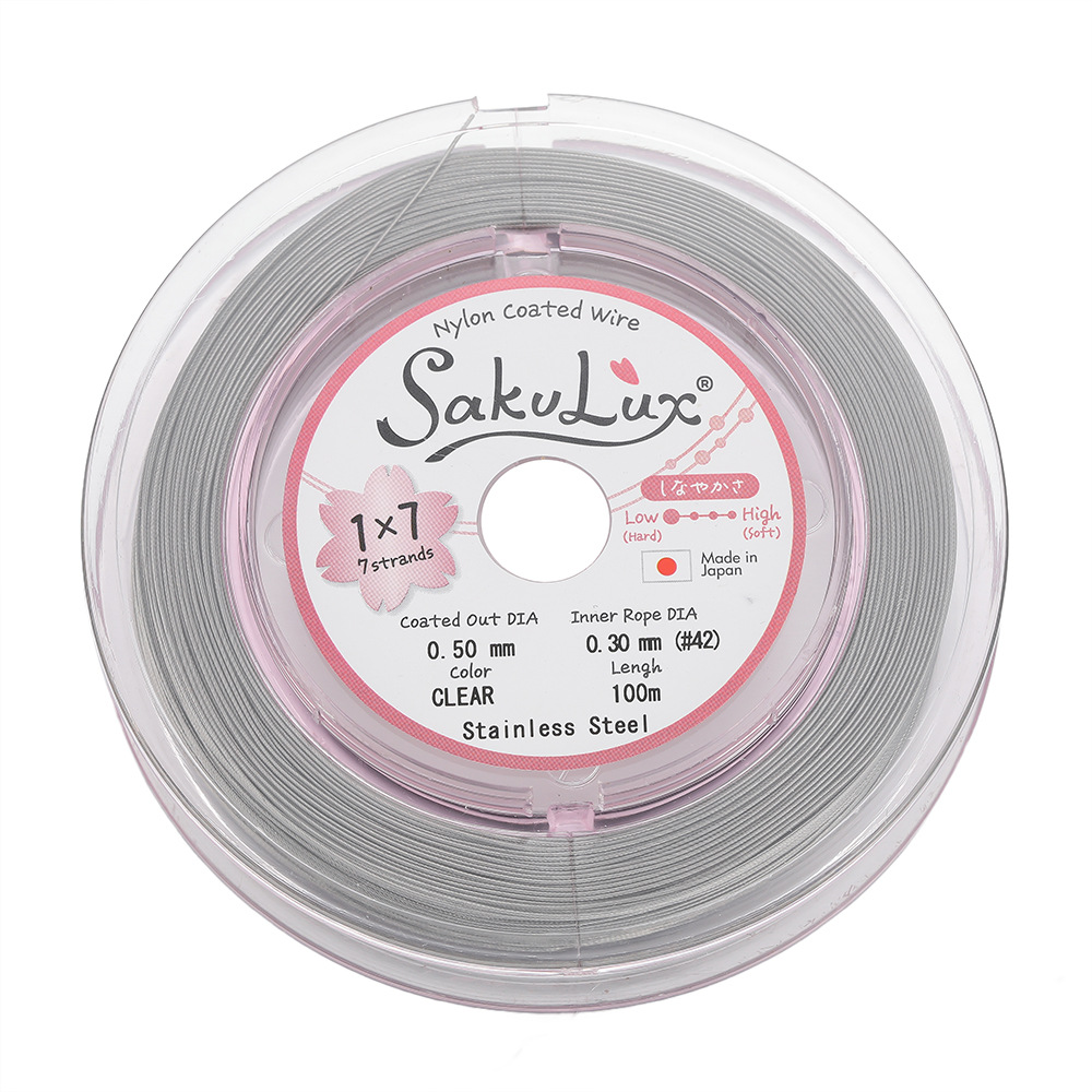 0.5mm steel wire--natural color (steel color) 100m / roll
