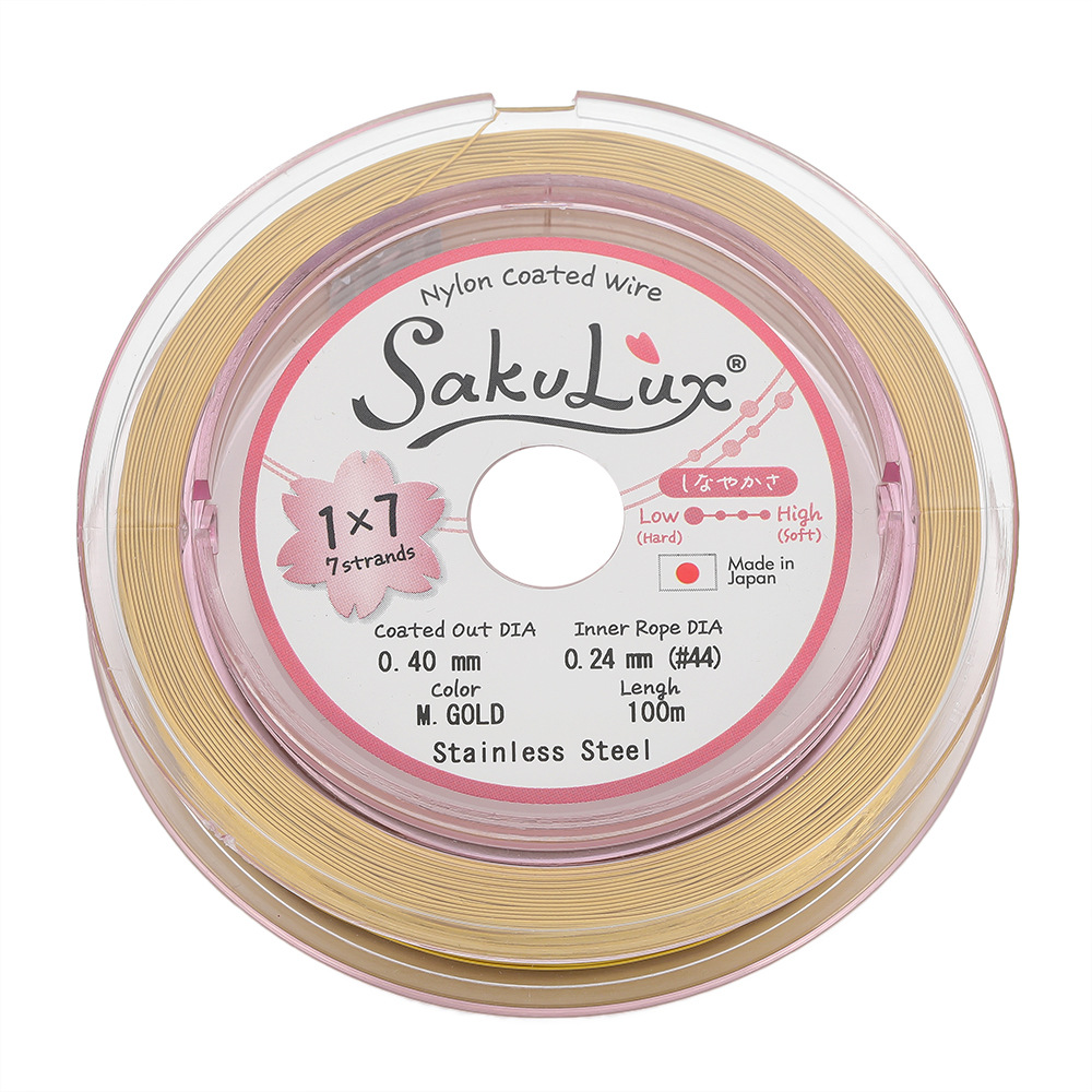 0.4mm steel wire--gold 100m /roll