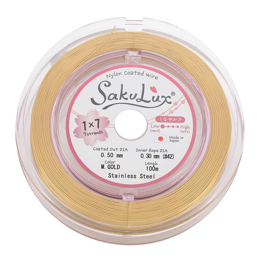 0.5mm steel wire--gold 100m /roll