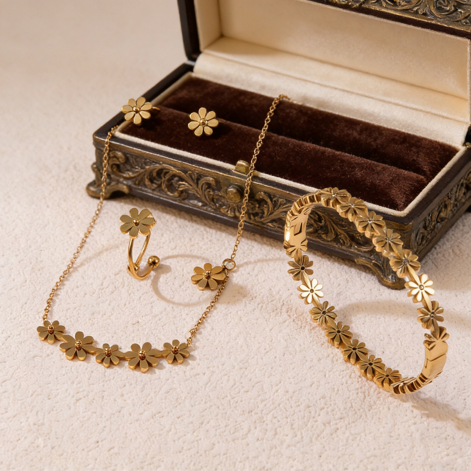 Jx092-little daisy four-piece set