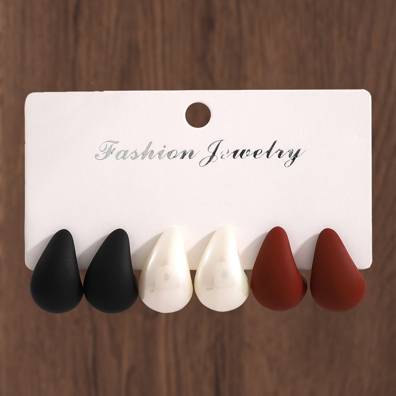 Environmentally friendly - black, white and red (water droplets) - 3 pairs