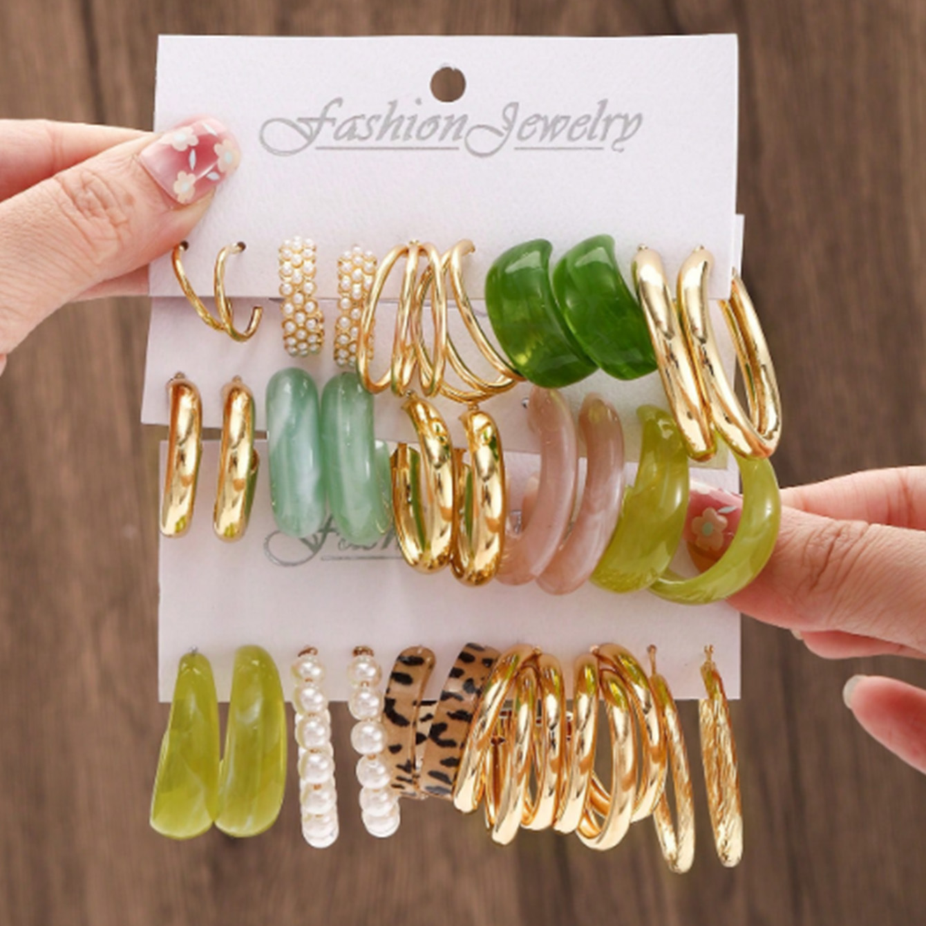 Leopard print 3 card combination