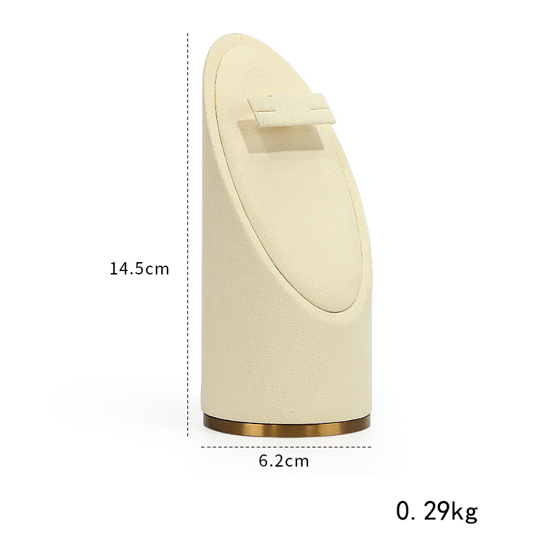 61-creamy-white arc stud earrings H2 6.2 × 14.5cm