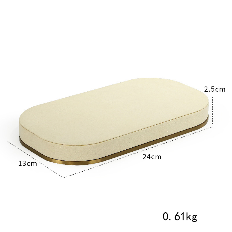 64-creamy-white rectangular height increasing Plate 24 × 13 × 2.5cm