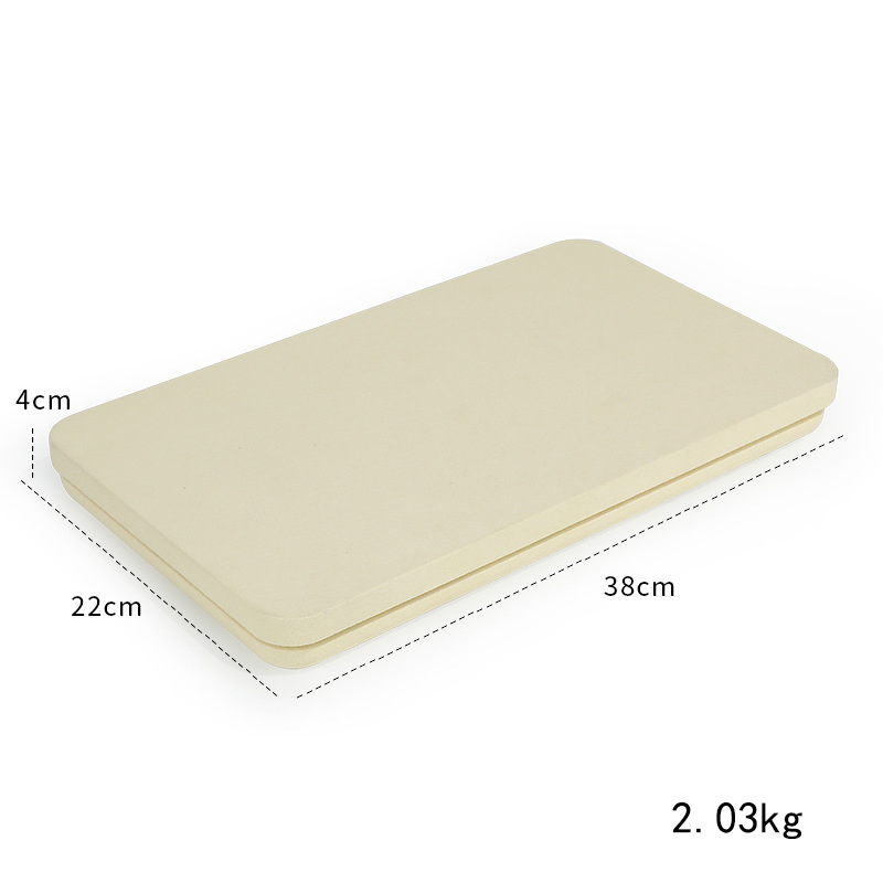 131-creamy-white double-layer height increasing plate 38 × 22 × 4cm