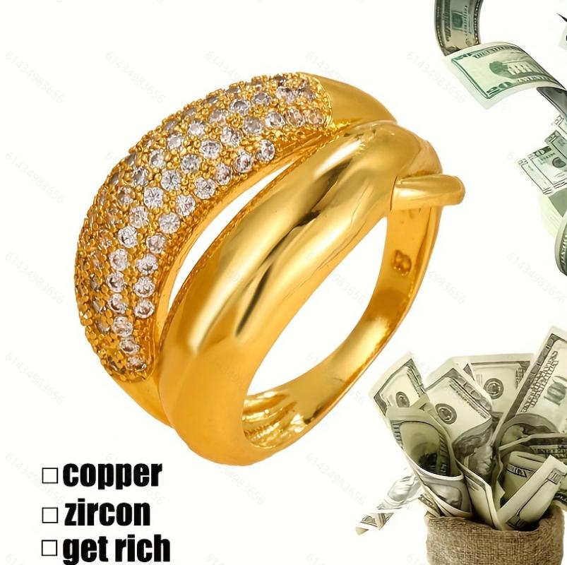 Copper-sexy lips diamond ring