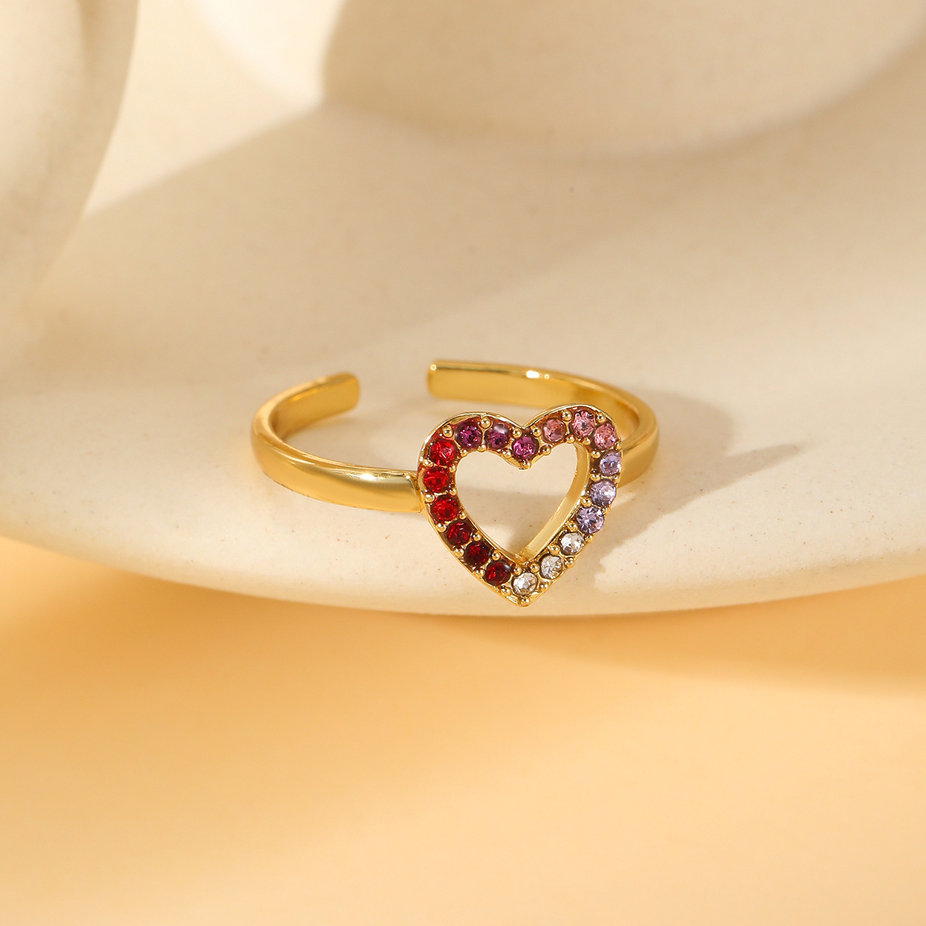 W1490 open ring with zircon 4